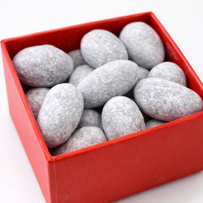 Amandes au Gianduja poudrées sucre