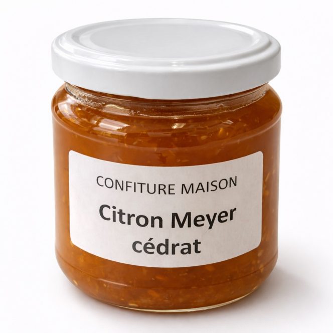 Confiture maison citron Meyer cédrat