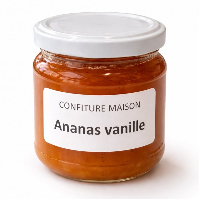 Confiture maison ananas vanille