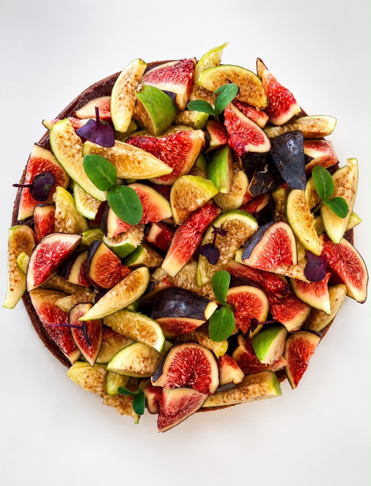 Tarte aux figues et violette