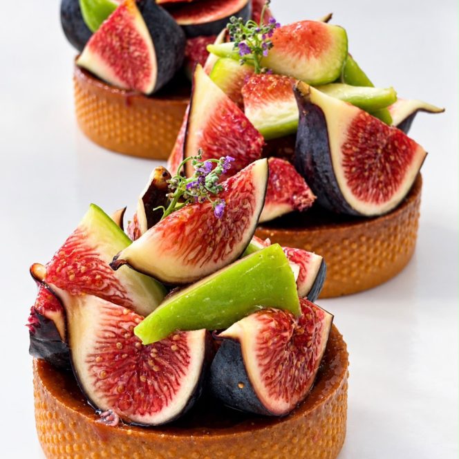 Tarte aux figues et violette